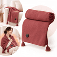 thumbnail image 1 of Heated Lap Blanket and Wearable Shawl, Hooded Electric Heating Blanket with Zipper and 3 Heat Levels for Office Work Sofa Lounging Travel and Home, 1 of 6