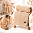 thumbnail image 1 of Heated Lap Blanket and Wearable Shawl, Hooded Electric Heating Blanket with Zipper and 3 Heat Levels for Office Work Sofa Lounging Travel and Home, 1 of 6