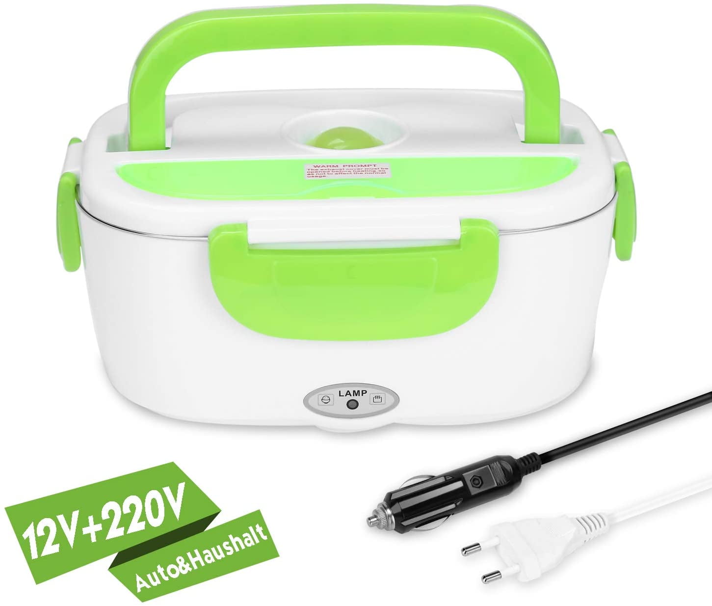 Heated Lunch Box for Men Women Kids, 2 in 1 Portable Electric Food Warmer  Lunch 