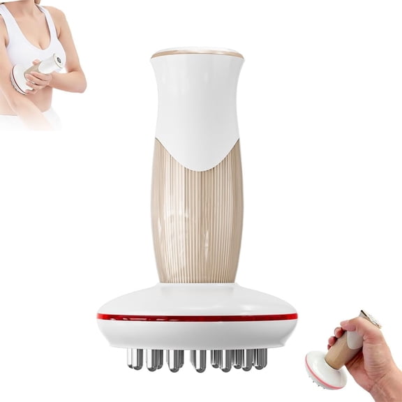 Heated Lymph Brush, Beauty Brush Massager, 4 in 1 Massager, Anti Cellulite Massage Tool Machine with Heat and 20/30-Speed Vibration Massage Soothes Relaxes