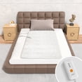 thumbnail image 1 of Heated Mattress Pad-Fit up to 15 with 4 Heat Settings Dual Control & 10 Hour Auto Off，Machine Washable，Mini Twin, 1 of 6