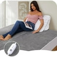 thumbnail image 1 of Heated Mattress Pad Full Size 54"x75", Soft and Cozy Coral Fleece Electric Mattress Pad, 10Hours Auto-Off, 5 Heating Levels, Warming Bed, Machine Washable, Grey, 1 of 6