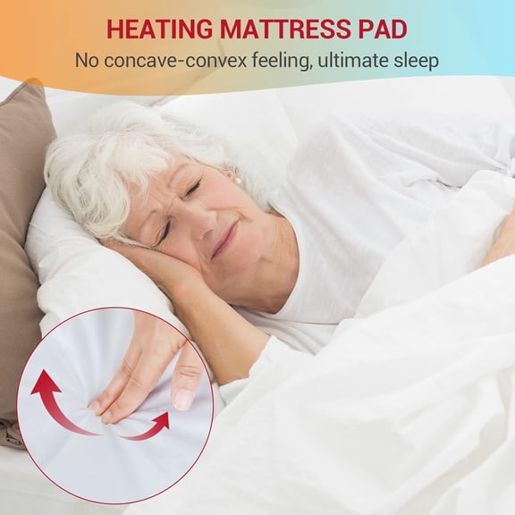Heated Mattress Pad Mini Twin Size 31" x 55", Single Controller Quilted Electric Mattress Pads with 7- Layer Structure, 3 Heat Settings, 10H Auto-Off, Gifts for Grandma Mom Wife, Washable