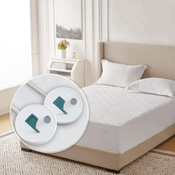 Heated Mattress Pad Queen Size 10 Heat Settings Dual Control 1-12 Hour Timer Auto Off Deep Pocket Fits Up to 18 Inch Microfiber Diamond Quilted