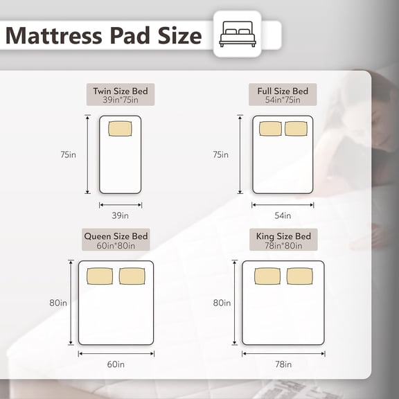 Heated Mattress Pad Queen Size 10 Heat Settings & Dual Control with 1-12 Hours Timer Auto Off,Deep Pocket Fits up to 18",Microfiber Bed Warmer,ETL Listed Machine Washable,60"x80"