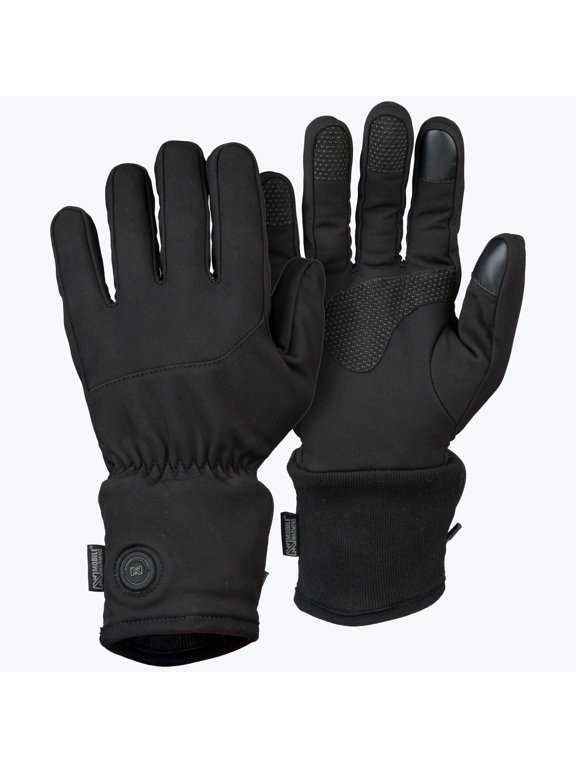 Mid-Weight Heated Gloves for Men and Women, Heat Coils on Fingers and Thumb, DWR Finish, Odor Control