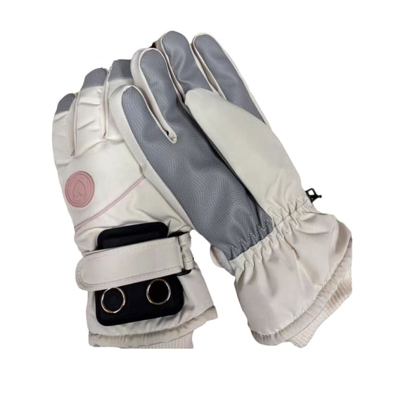 Heated Motorcycle Cycling Skiing Gloves with Rechargeable Battery, Touchscreen Compatible, Waterproof Windproof Breathable for Winter Outdoor Activities and Cold Weather Warmth