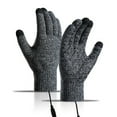 thumbnail image 1 of Heated Winter Gloves for Men Women Knit Touchscreen Fingers Unisex Warm Soft Electric Heating Gloves, 1 of 2