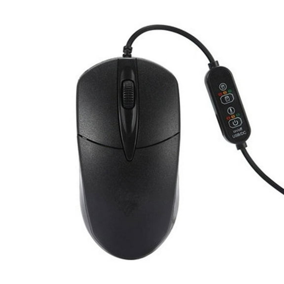 Heated Mouse with 3 Adjustable Temperature Levels Black Wired Mouse-