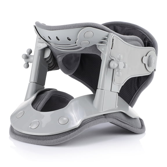 Heated Neck Brace Neck Support,Adjustable Neck Collar Stabilizes Spine for Sleeping and Spinal Pressure Relief,Adjustable Soft Foam Neck Cervical Collar for Women and Men,One Size Gray