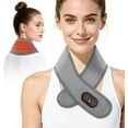 thumbnail image 1 of Heated Neck Wrap, Cordless Heated Neck Massager, Rechargeable Heated Scarf with 3000mAh Power Bank, 3 Heat Settings & Vibration Massage, Muscle Relaxation, Grey, 1 of 7