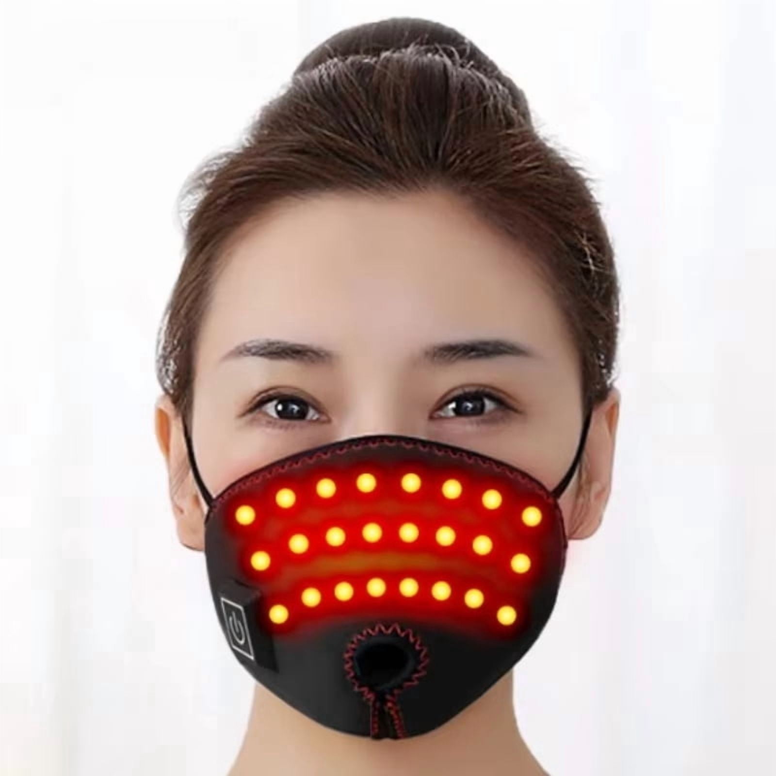 Heated Nose & Face Massager – Red Light Warming Mask, Built-in Battery, 3 Heat Levels, Auto-Off Timer, Washable, USB Rechargeable, Portable Sinus Comfort