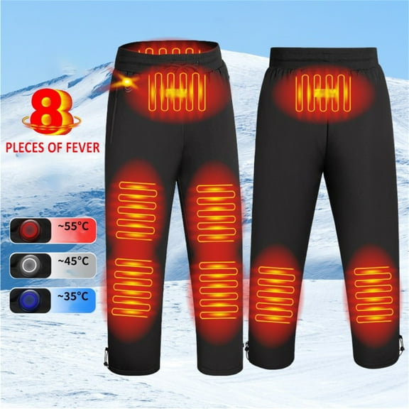 Heated Pants with Battery Pack Thermal Pants Men Long Johns For Men Thermal Electric Heated Snow Hiking Pants women Winter Softshell Outdoor Trousers