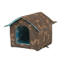 Pet Beds Outdoor Indoor Winter Self Warming Pad Insulated Shelter Enclosure for Cats Dogs Rabbits Portable Collapsible Tent for Feral Animals