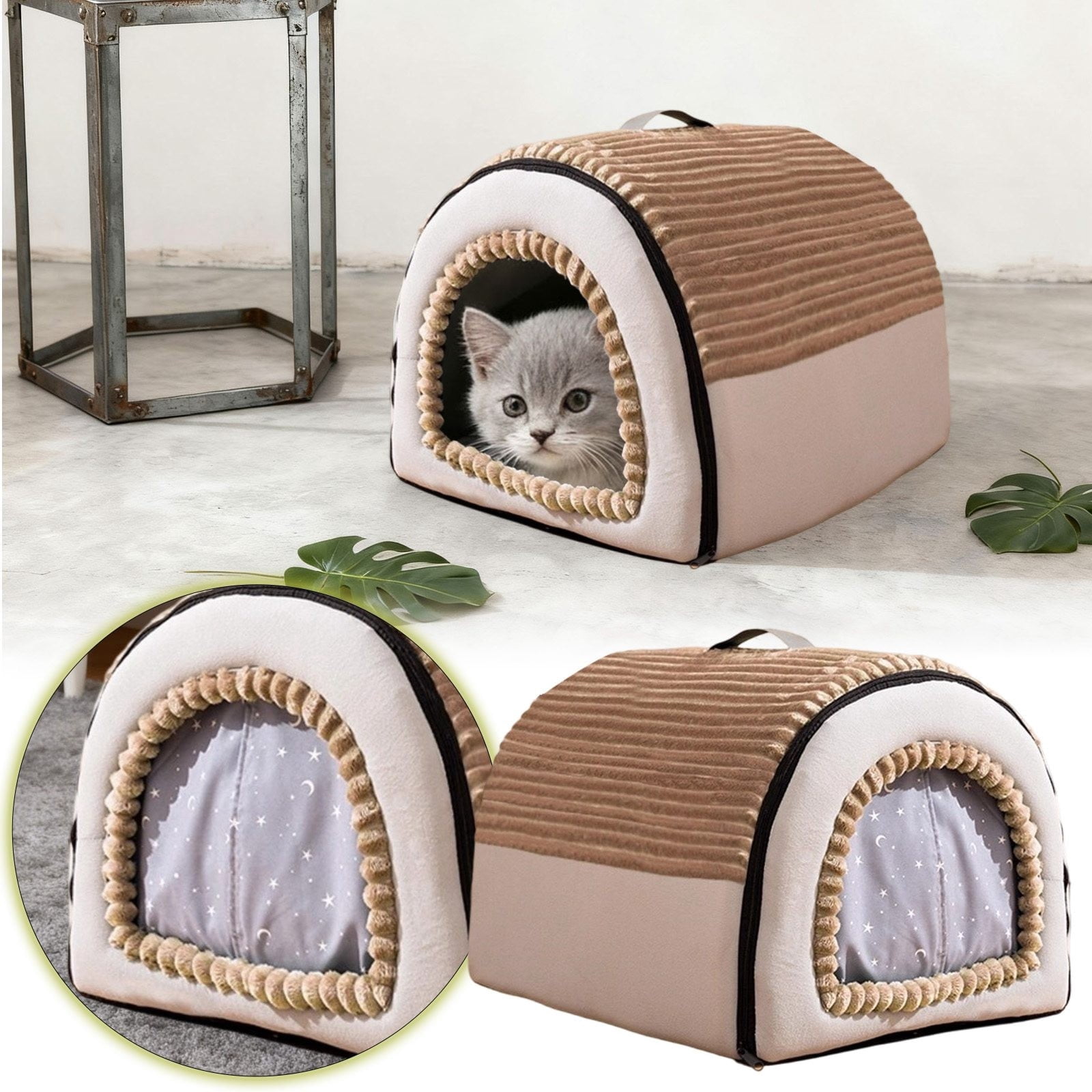 Heated Pet Bed for Cats and Dogs with Reversible Cover Indoor Outdoor Use Machine Washable Cozy Warmth and Comfort Durable Construction