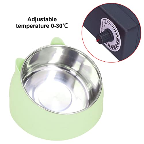 Heated Pet Bowl, 1.5L Pet Thermal Water Bowl 15° Slanted Bowl with ON