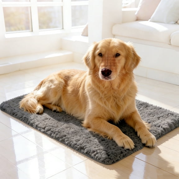 Heated Pet Mat for Winter - Soft Fleece with Non-slip Bottom, Washable, Foldable, For Small Medium Large Dogs & Cats