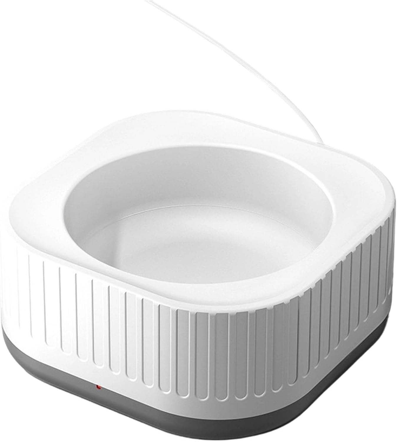 Heated Pet Water Bowl for Cats & Dogs, 220ml Auto Thermostatic (95-104°F), IP67 Waterproof with Anti-Chew Cord for Outdoor Winter Use(XX-B Gray)