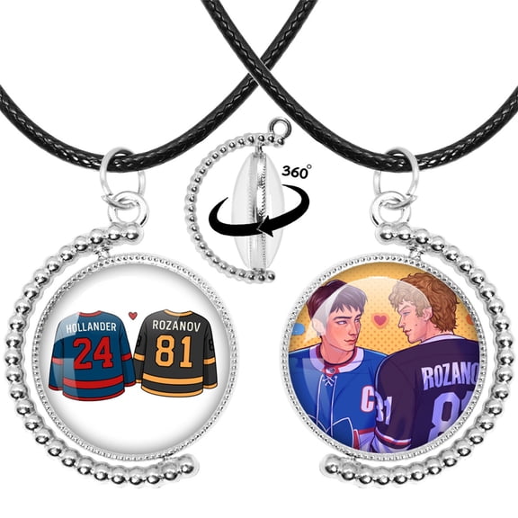 Heated Rivalry Gift, Heated Rivalry Stuff, Heated Rivalry Merch, Double Sided Rotating Heated Rivalry Circle Chain With Picture, Heated Rivalry Photo Necklace for Men Women, B14