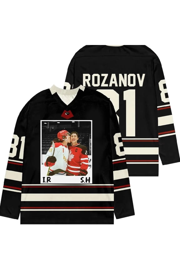 Heated Rivalry Hockey Jersey Shane Hollander & Ilya Rozanov Jersey Men/Women Unisex Long Sleeve Shirts for Fans