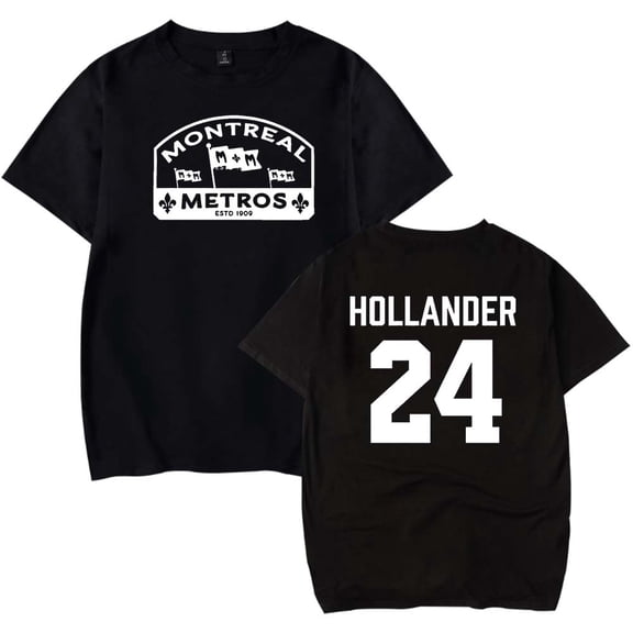 Heated Rivalry Hollander 24 Merch T-Shirt Women Men Casual Crewneck Short Sleeve Tee