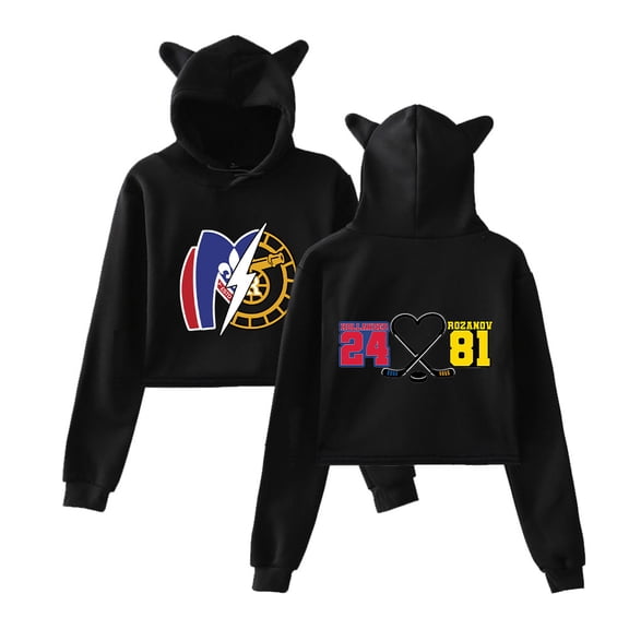 Heated Rivalry Hollander 24 Rozanov 81 CP Print Cat Ear Hoodie – Women’s Long Sleeve Pullover Sweatshirt Streetwear Top TV Series Fans
