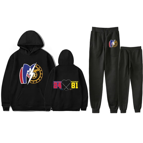 Heated Rivalry Hollander 24 Rozanov 81 CP Print Hoodie Jogger Set Unisex 2-Piece Casual Pullover Sweatshirt Pants for TV Series Fans