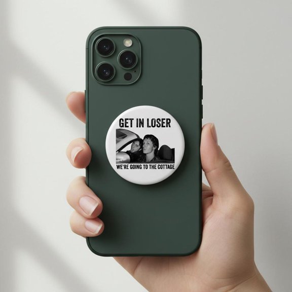 Heated Rivalry & Hollanov Inspired Acrylic Phone Grip, Get In Loser Quote Grip, Booktok Hockey Romance Fan Accessory Gift