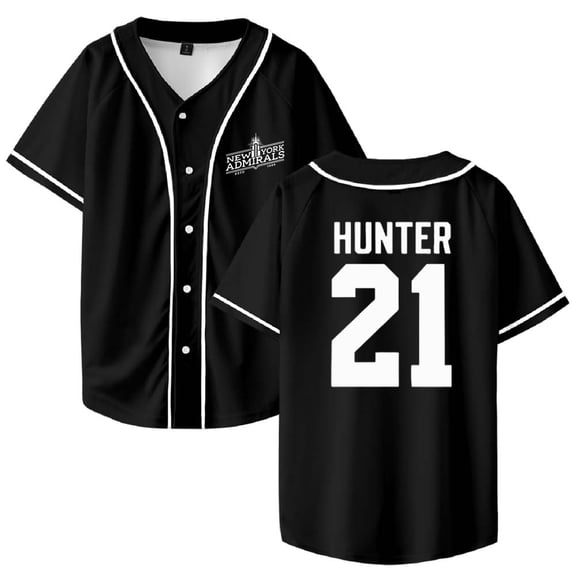 Heated Rivalry Hunter 21 Merch Baseball Jersey Shirt V-Neck Women Men Short Sleeve Streetwear Clothes