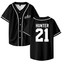 Heated Rivalry Hunter 21 Merch Baseball Jersey Shirt V-Neck Women Men Short Sleeve Streetwear Clothes