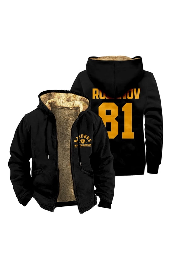 Heated Rivalry Ilya Rozanov 81 Boston Raiders Zipper Jacket Long Sleeve Winter Parka Women Men Casual Fashion Coat