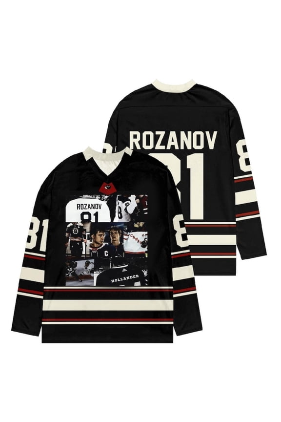 Heated Rivalry Merch Couples Inspired Prints Hockey Jersey – Unisex V-Neck Long Sleeve Pullover, Sports Streetwear Top for Series CP Fans