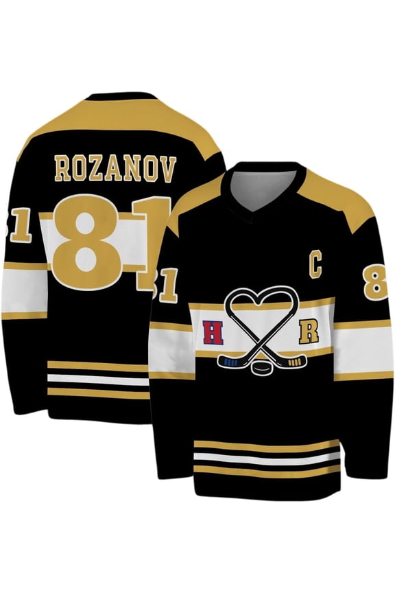 Heated Rivalry Merch Hockey Jersey - Unisex Long Sleeve Pullover Sports Streetwear Top for TV Series Fan Apparel Team Style Captain Outfit for Cosplay & Daily Use