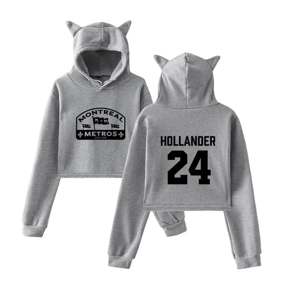 Heated Rivalry Merch Hollander 24  Print Cat Ear Hoodie – Women’s Long Sleeve Pullover Sweatshirt Casual Streetwear Top TV Series Fans