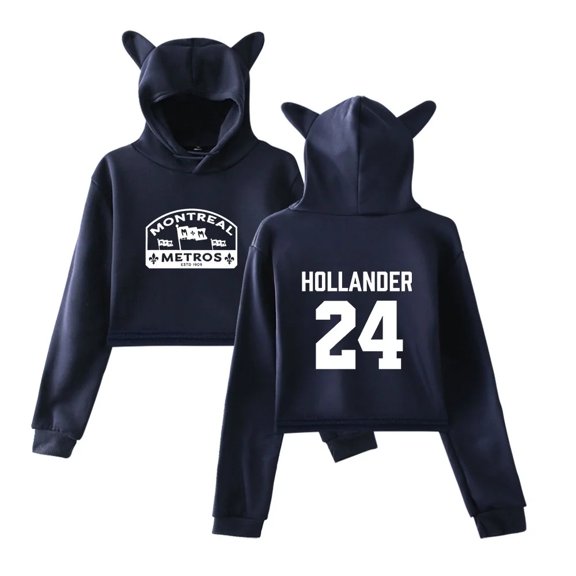 Heated Rivalry Merch Hollander 24 Print Cat Ear Hoodie – Women’s Long Sleeve Pullover Sweatshirt Casual Streetwear Top TV Series Fans