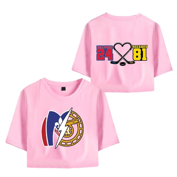 Heated Rivalry Merch Hollander 24 Rozanov 81 CP Print Crop T-Shirt Women’s  Short Sleeve Fashion Tee, Casual Streetwear for TV Series Fans