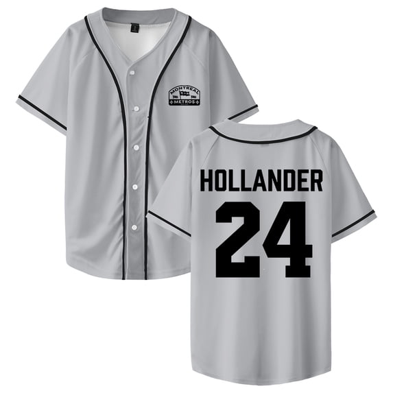 Heated Rivalry Shane Hollander Baseball Jersey Short Sleeve Button-up Shirts Women Men Streetwear Tops