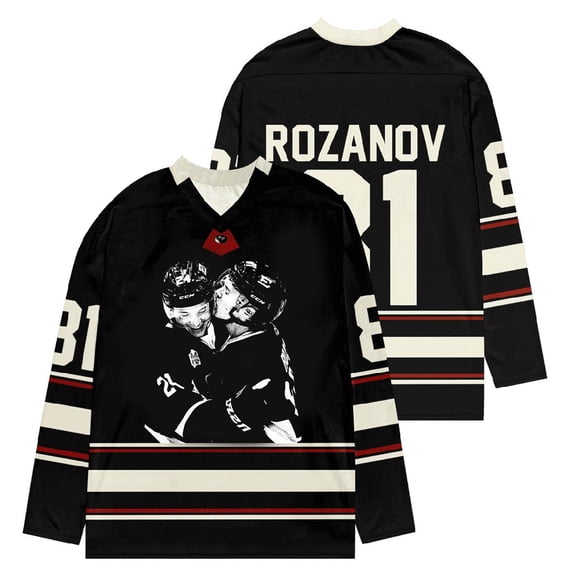 Heated Rivalry Stuff Heated Rivalry Sweatshirts Heated Rivalry Merch Heated Rivalry Hockey Jersey Shane Hollander & Ilya Rozanov Jersey Men/Women Unisex Long Sleeve Shirts for Fans, Black M