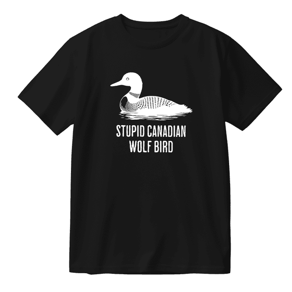 Heated Rivalry Stupid Canadian Wolf Bird Cotton Tee Unisex Short Sleeve Round Neck Casual Streetwear T-shirt