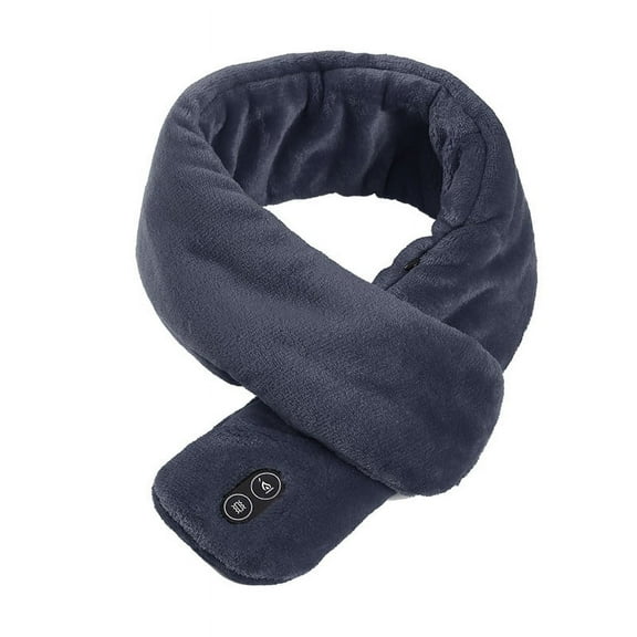 Heated Scarf Double-Sided Velvet USB Smart Electric Heating Scarf Winter Massage Neck Heating Pad without Battery