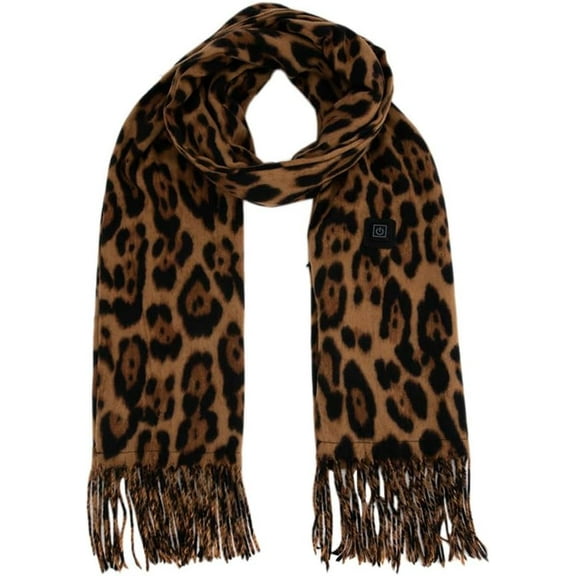 Heated Scarf Electric Heating Pads Neck Warmer, 3 Heating Levels Control, Winter Warming Scarf Gifts for Men and Women Fashionable (Brown)