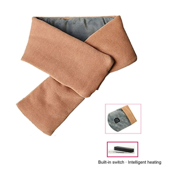 Heated Scarf for Men Women Cold Weather Thermal Warm Neck Gaiters Unisex Couples Casual Solid Color Winter Scarves