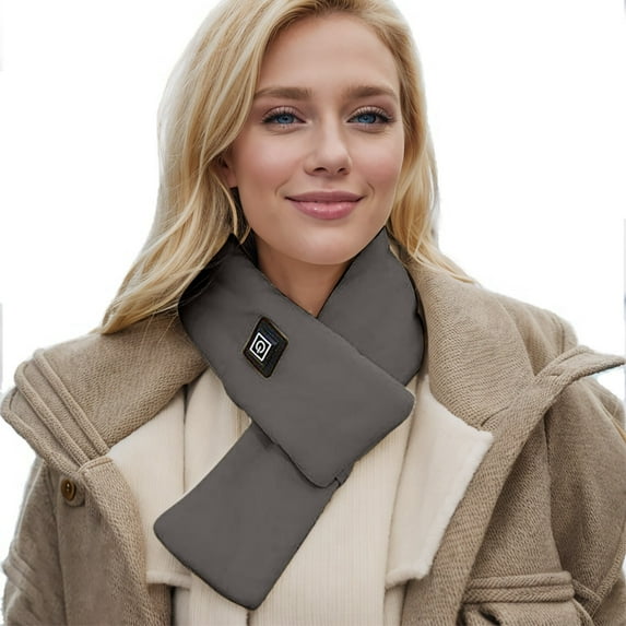 Heated Scarf for Men Women Thermal Warm Neck Gaiters Unisex Couples Casual Solid Color Winter Scarves