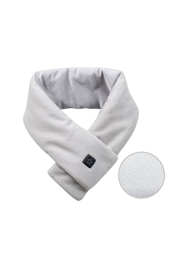 Heated Scarf for Women Men Warm Gift Idea with 5000mAh Battery Pack-Carbon fiber heating-white