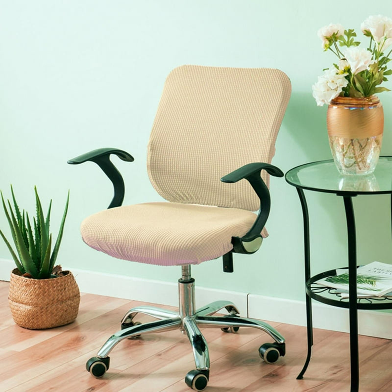 Heated Seat Corn Velvet Split Chair Cover Computer Universal Chair