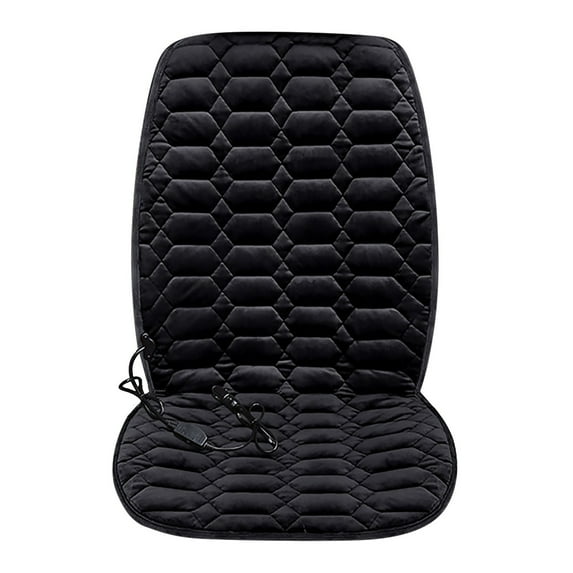 Heated Seat Cover for Car & Truck, 1-Minute Fast Heating Fabric Car Seat Cushion with Full Back Support, Universal Fit for SUV, Van, Driver & Passenger Use in Winter