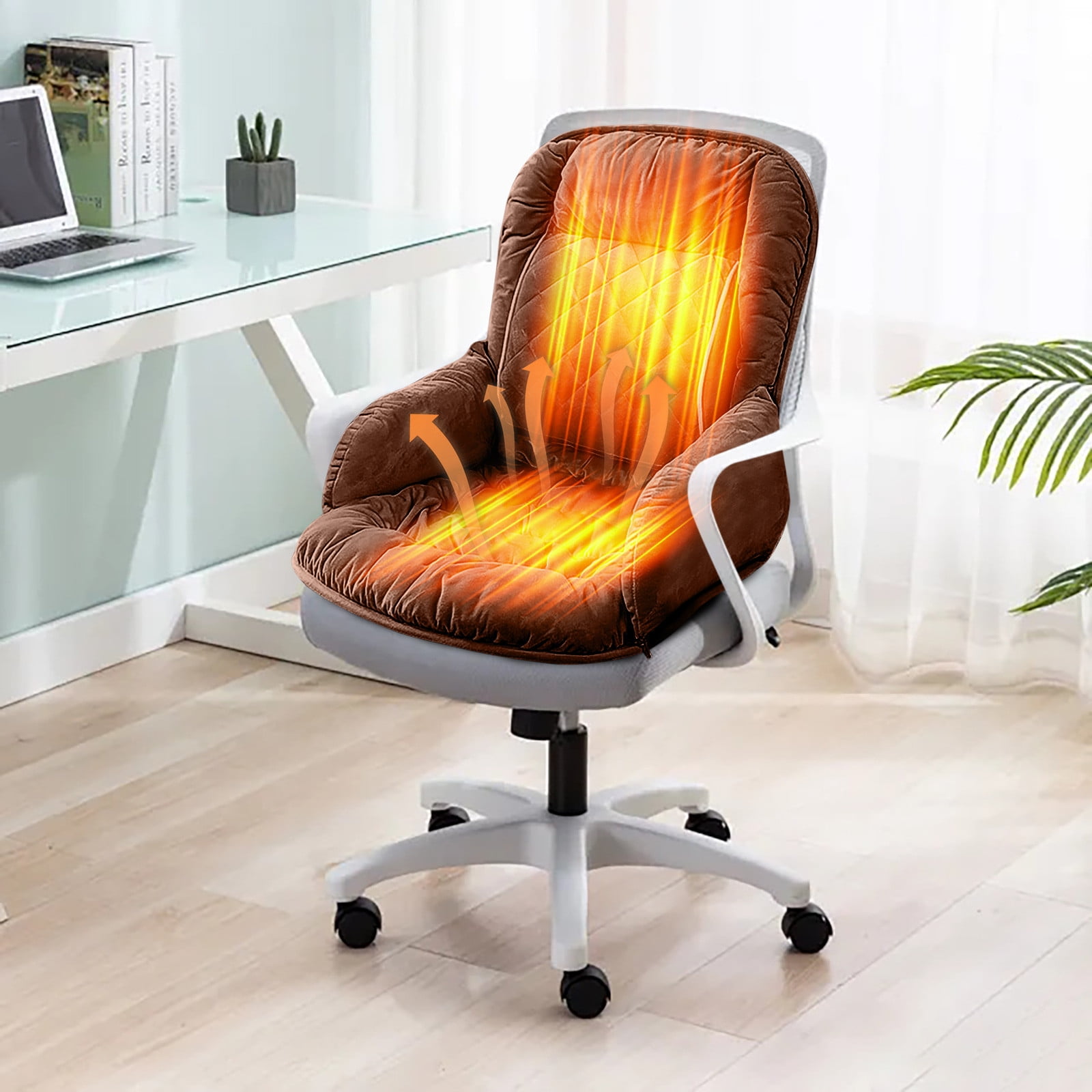 Heated Seat Cushion, Large Heating Area Heated Seat Cover Therapy Heating Pad for Back, Office Chair, Thigh, Lumbar, Hip