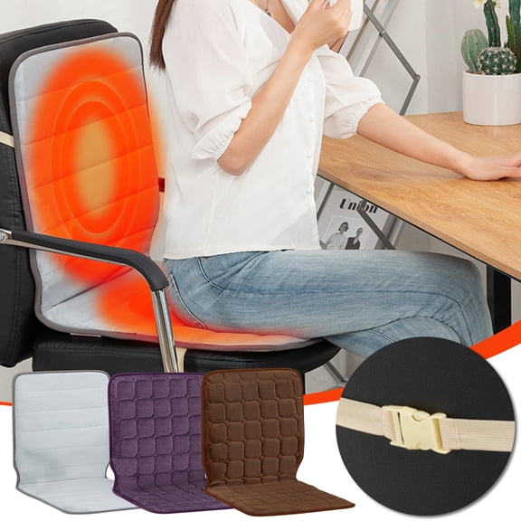 Heated Seat Cushion,Office Chair Cushions Butt Pillow for Long Sitting,Non-Slip Back Coccyx Cushion for Tailbone Pain Relief Heated Chair Pad,Seat Warmer for Home Seat Cushion,Wheelchair 17.7*35.4"