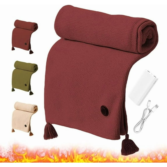 Heated Shawl,2025 New Portable Heated Shawl Wraps for Women Cordless Heated Blanket with 3 Heating Levels for Home Travel Camping