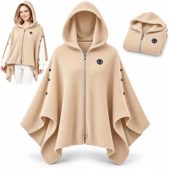 Heated Shawl, Warm Wraps for Women, Foldable Cape Design - Walmart.com